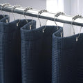AmazerBath Navy Blue Waffle Shower Curtain Half Size, Stall Shower Curtain by AmazerBath