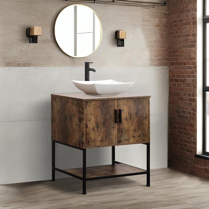 UEV Rustic Brown 30" Bathroom Vanity - Image 5