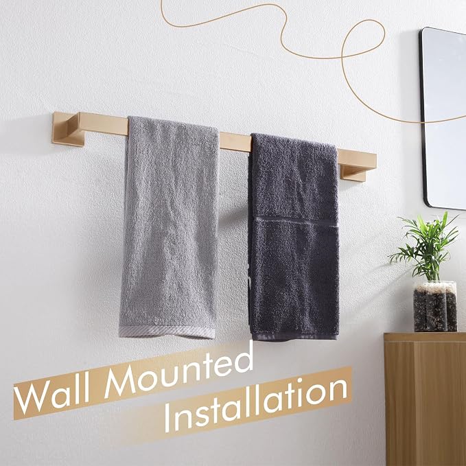 KOKOSIRI 24-Inch Towel Rack for Bathroom Kitchen Towel Bars Wall Mount SUS304 - Image 6