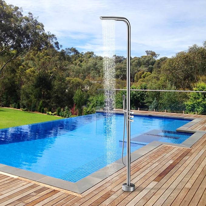 RBROHANT Outdoor Shower Brass Outside Shower Kit - Image 4