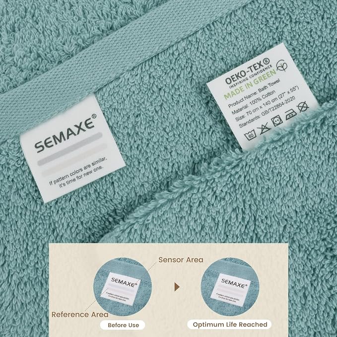 SEMAXE 4-Pack Luxury Bath Towels - Image 4