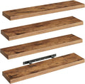 Floating Shelves for Wall, 1.5" Thick Wall Shelf Set of 4 by RALGEND