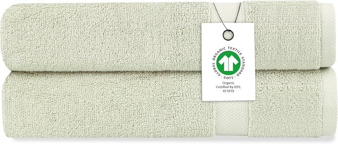 Delara Organic Cotton Luxuriously Plush Hand Towel Pack of 2 | GOTS & OEKO-TEX by Delara