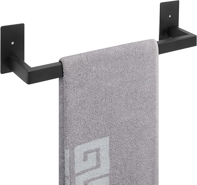 NearMoon Self Adhesive Bathroom Towel Bar, Stainless Steel Square Bath Wall by NearMoon