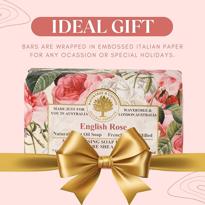 Wavertree & London English Rose Scented Natural Soap Bars - Image 6