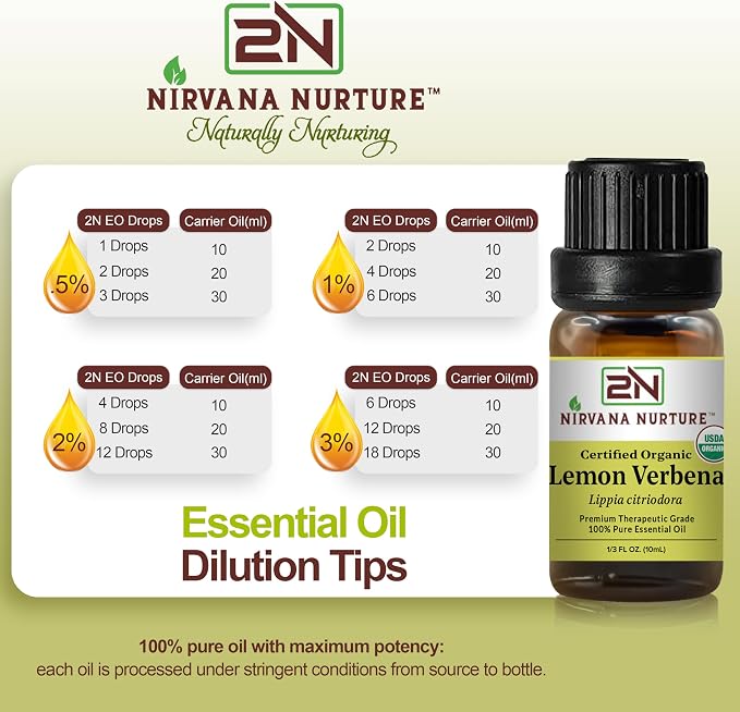 Lemon Verbena Essential Oil USDA Certified Organic, 100% Pure Natural Premium - Image 7
