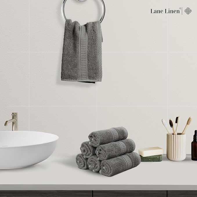 LANE LINEN 100% Ringspun Cotton Hand Towels - Image 2