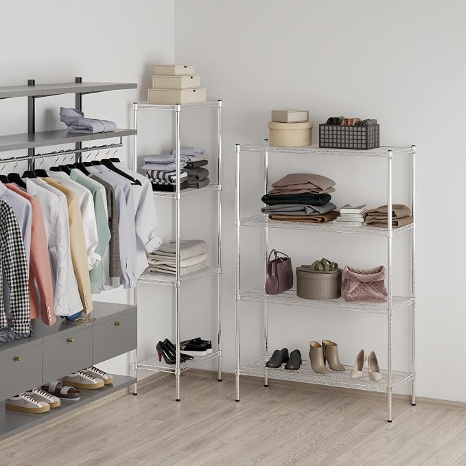 18" Deep x 48" Wide x 64" Height Wire Shelving Kit | 4-Tier | NSF Commercial - Image 6
