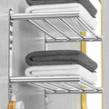 Adjustable Towel Bar for Bathroom Wall Mount17-30.7inch Adhesive Shower Towel by CAXIMSY