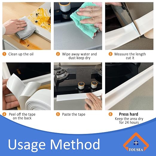 Caulk Tape Self Adhesive, Waterproof Caulking Sealing Tape - Image 5