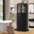 Space-Saving 67 Inch Bathroom Linen Cabinet, Freestanding Tall Storage Tower by lavyga