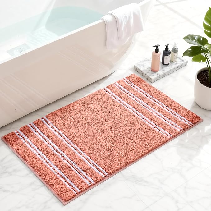Kmson Bathroom Rugs Mat, Non-Slip Fluffy Thick Water Absorbent Microfiber Mat by KMSON