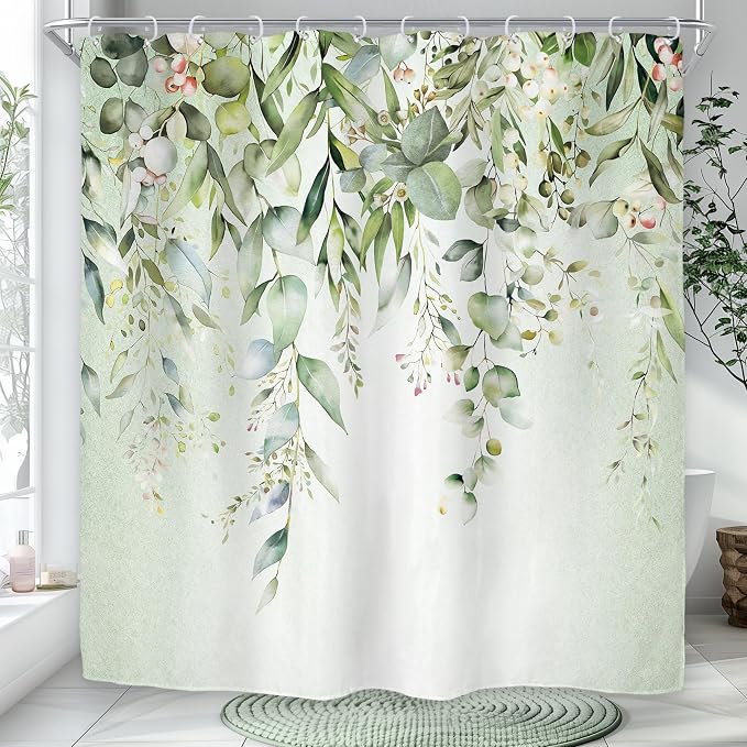 Riyidecor Colorful Floral Flowers Shower Curtain by Riyidecor
