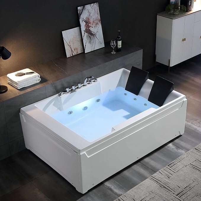Empava 1125W Whirlpool Tub, Hydro Massage & Chromatherapy, ETL Certified - Image 12
