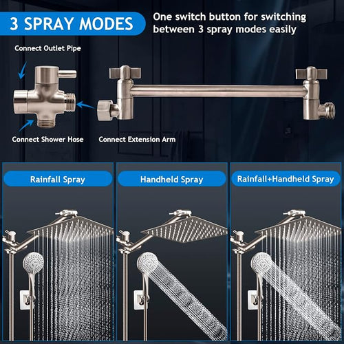 12'' High Pressure Rain Shower Head - Image 2