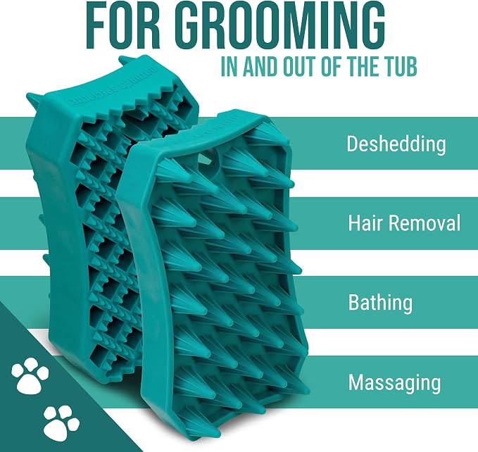 Nature's Specialties Waterproof Dog Bath Brush, Wet or Dry Coats, Grooming and - Image 6