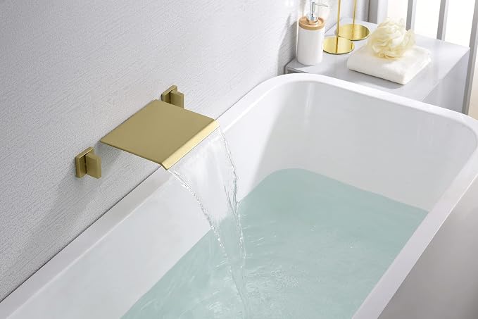 SUMERAIN Waterfall Tub Faucet Wall Mount Bathtub Faucet - Image 4