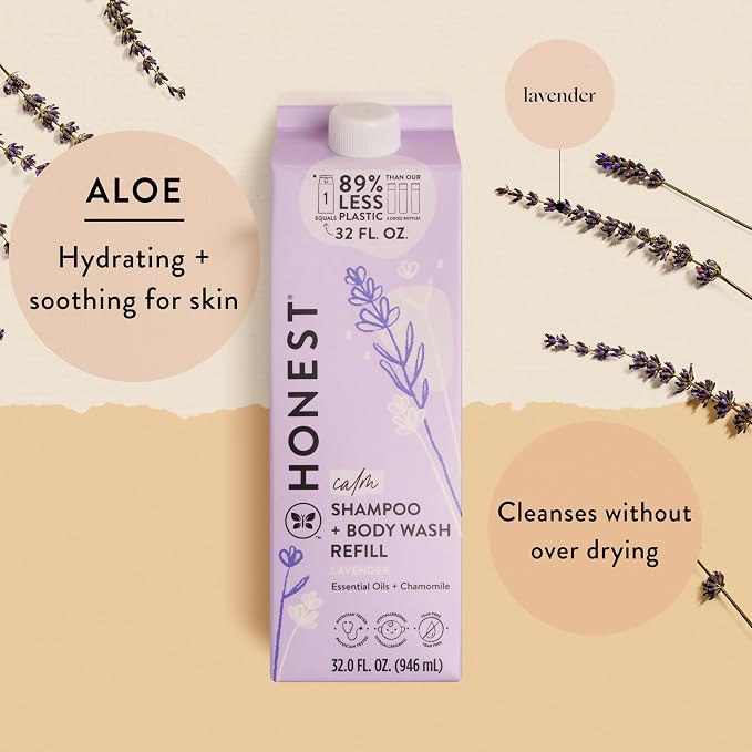The Honest Company 2-in-1 Cleansing Shampoo Body Wash Refill Carton Gentle - Image 2