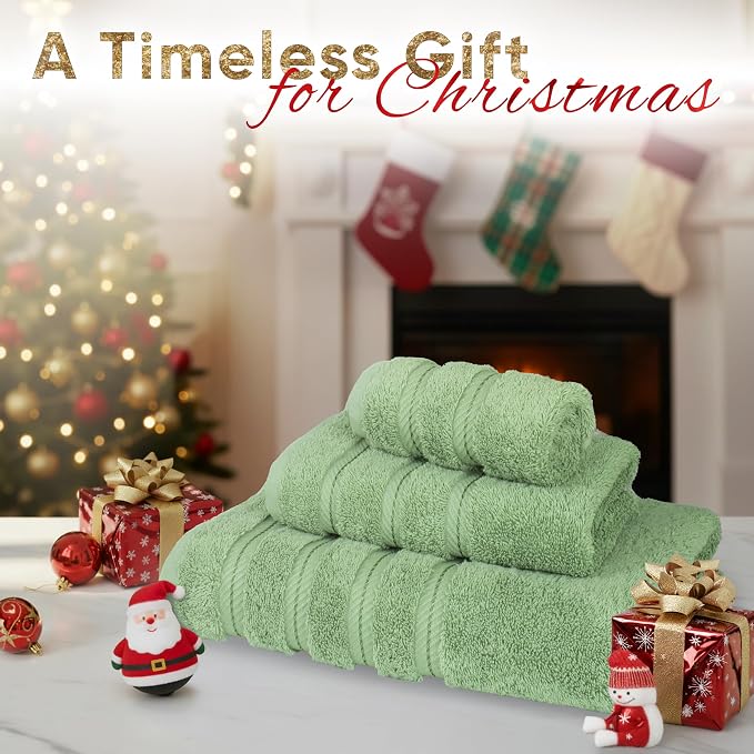 American Soft Linen Premium 3 Piece Towel Set, 1 Bath Towel 1 Hand Towel 1 - Image 2