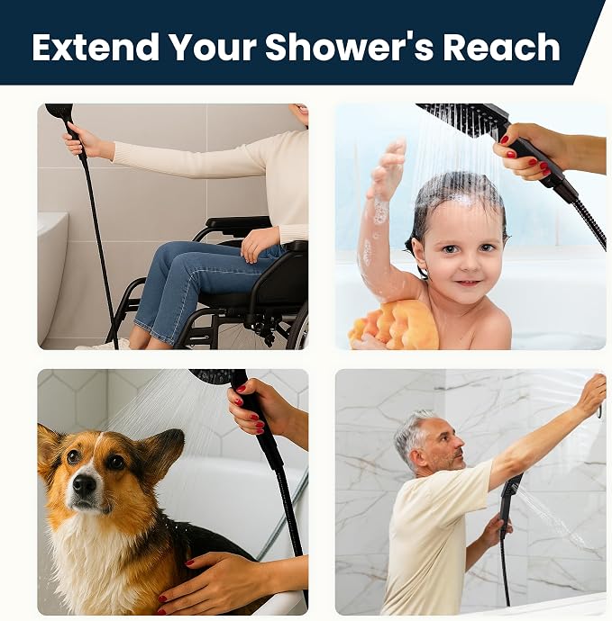 BRIGHT SHOWERS Shower Hose For Hand Held Shower Heads, 79 Inches Cord Extra - Image 8