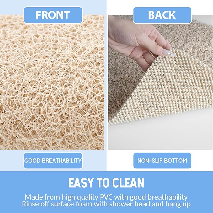 Non Slip Bathtub Mat, Anti Slip Shower Mat, Quick Drying Bath Tub Mats - Image 4