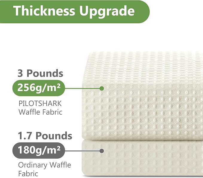 No Hook Waffle Weave Shower Curtain Set - Image 6