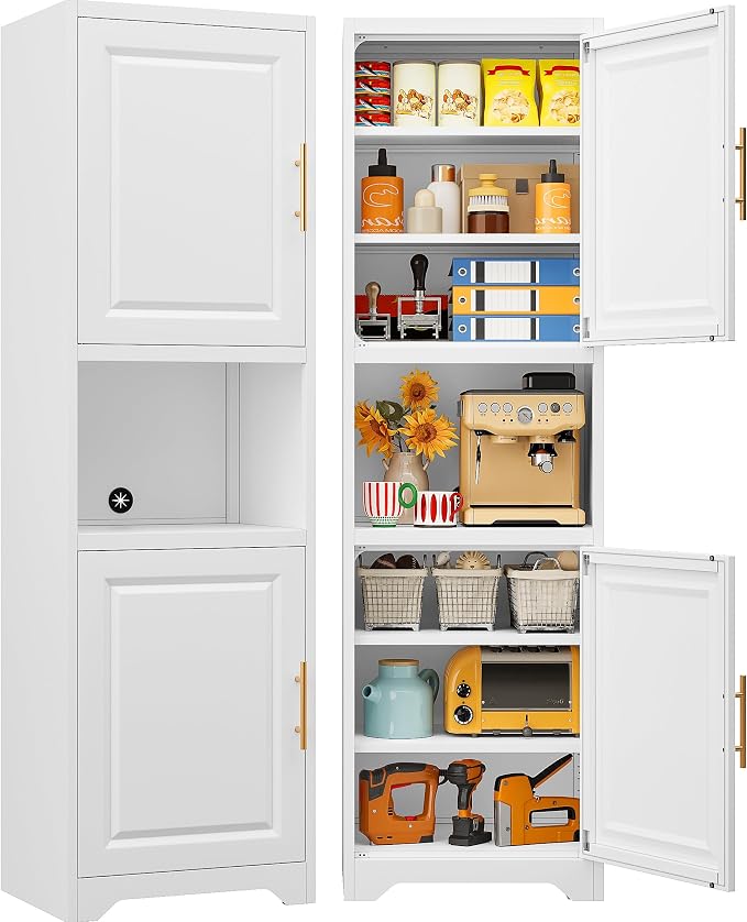 SISESOL 67" Tall Narrow Storage Cabinet by SISESOL