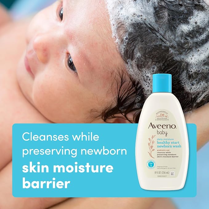 Aveeno Baby Healthy Start Nourishing Newborn Wash, Hypoallergenic Baby Body Wash - Image 2