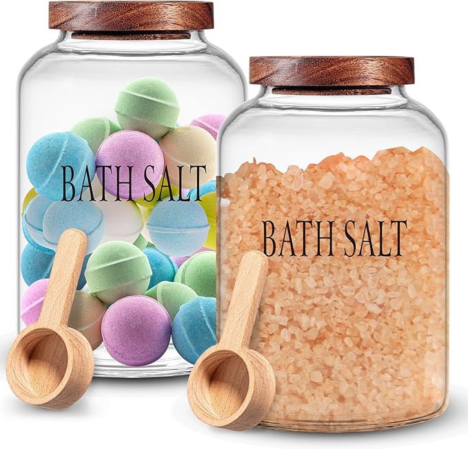 1 Sets 74 oz Large Bath Salt Container by SiliFine