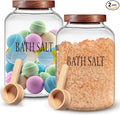 2 Sets 74 oz Large Bath Salt Container by SiliFine