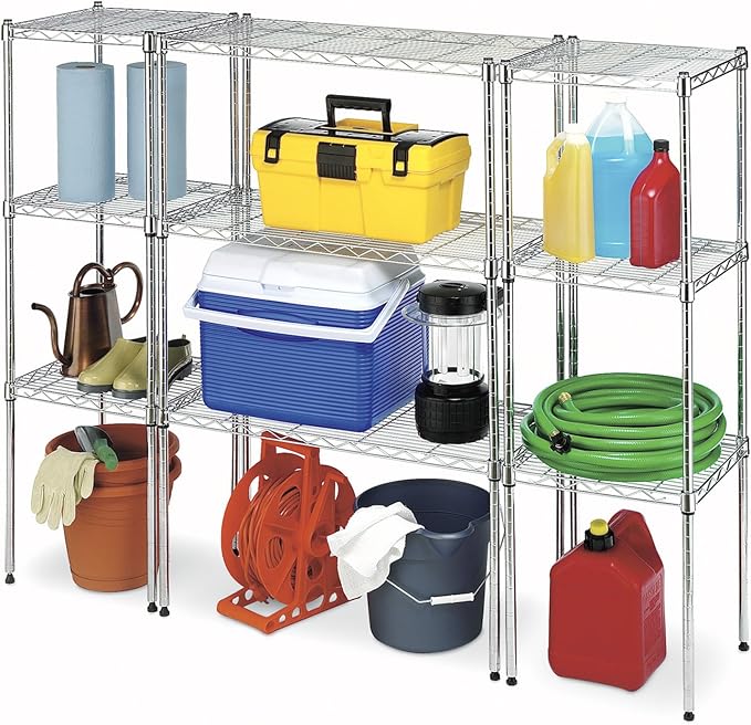 Whitmor Wire Shelving Unit, Metal Storage Shelves, Durable Heavy Duty Shelf - Image 5