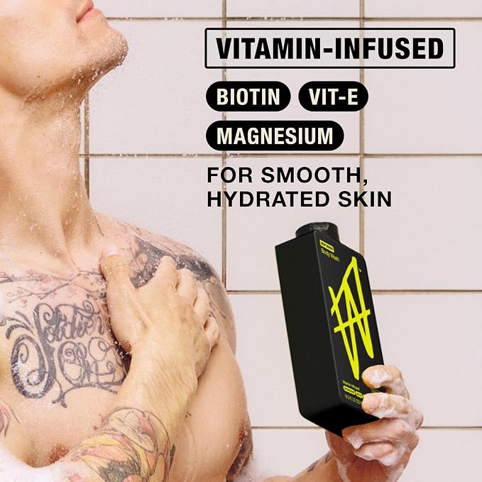 W By Jake Paul Body Wash for Men, Exfoliating Shower Gel - Image 4