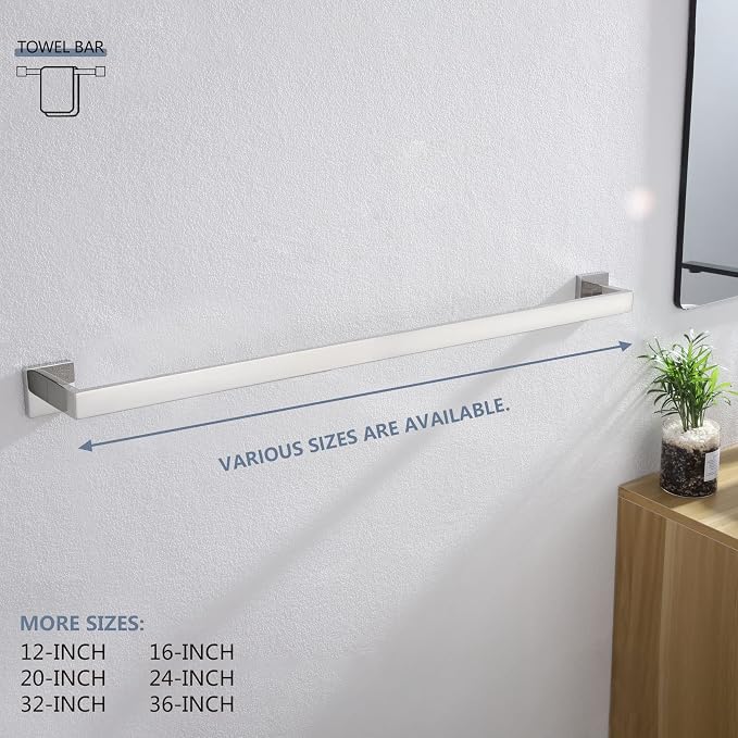 KOKOSIRI 32-Inch Single Towel Bar, Bathroom Kitchen Towel Holder, Wall Mounted - Image 4