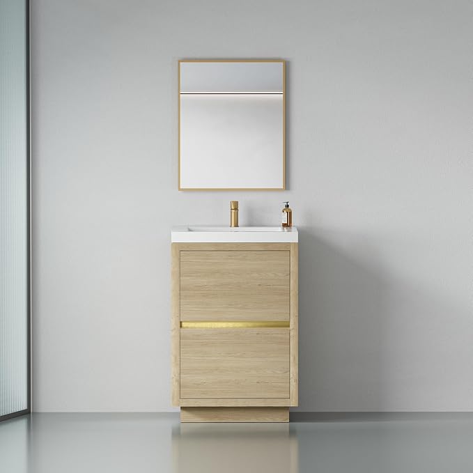 24 Inch Bathroom Vanity with Sink, Single Sink Bathroom Vanity, Freestanding - Image 9