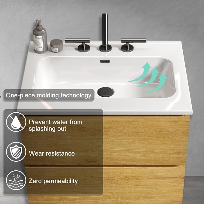 Floating Wall Mounted Bathroom Vanity - Image 3