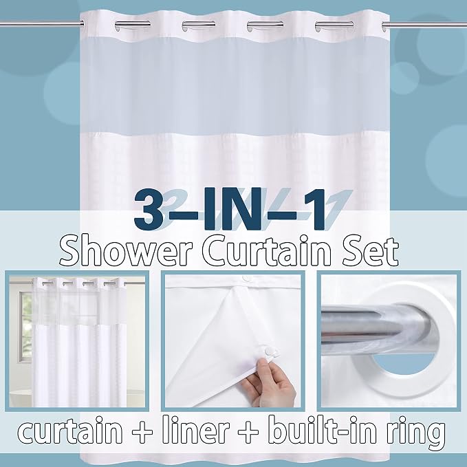 Conbo Mio No Hook Shower Curtain - Image 3