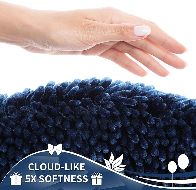 Yimobra Toilet Rugs U Shaped Washable, Extra Thick Soft Absorbent Chenille - Image 3