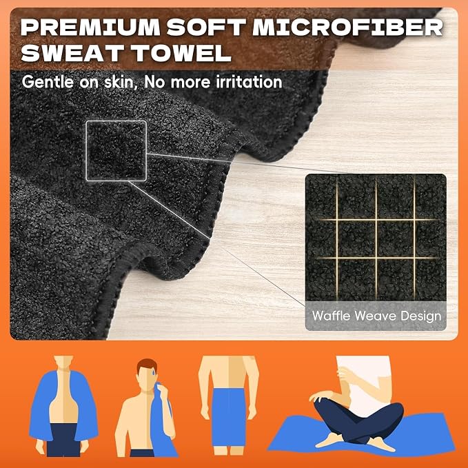Microfiber Sweat Towel Quick Dry Lightweight Absorbent 3 Pack，Fast Drying 27‘’ - Image 5