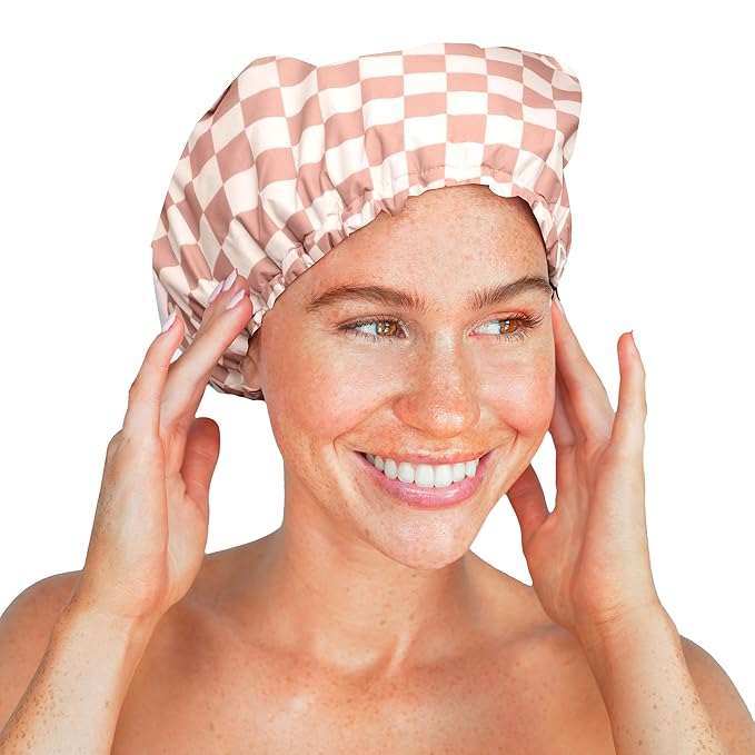 Kitsch Luxury Shower Caps for Women Reusable Waterproof - Image 6