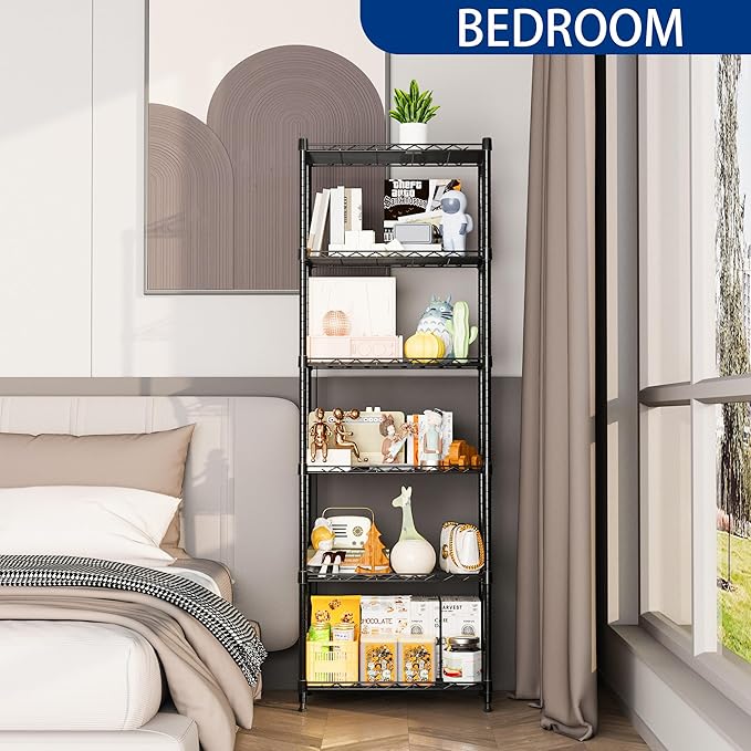 REGILLER 6 Wire Shelving Steel Storage Rack Adjustable Unit Shelves - Image 4
