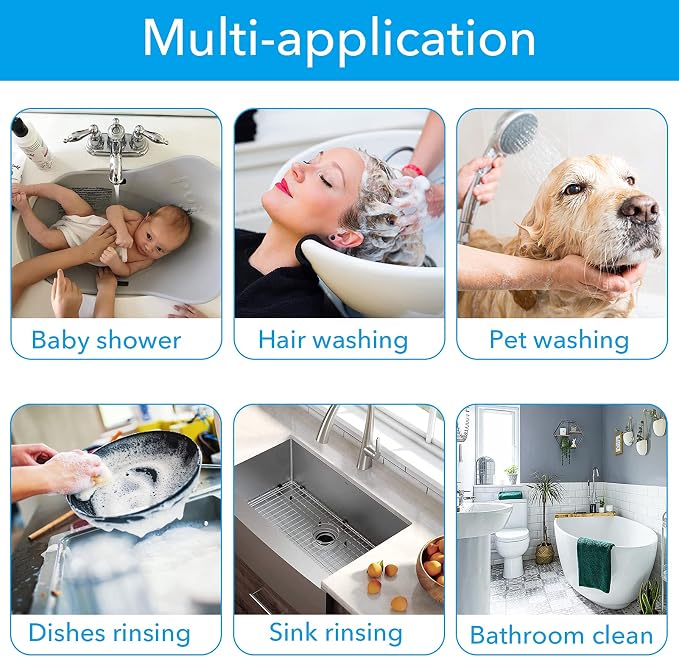 Sink Faucet Sprayer Attachment Set, Kitchen Bathroom Pet Bathing Shower Head - Image 7
