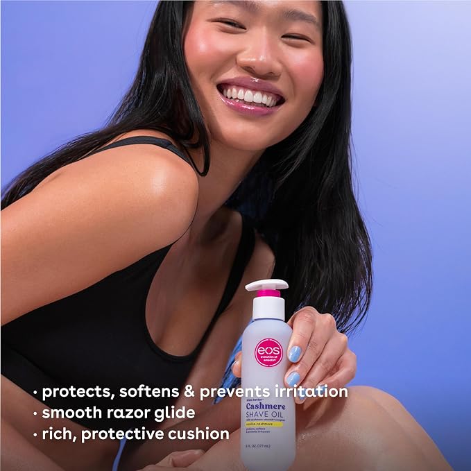Bundle of eos Shea Better Body Lotion + Cashmere Shave Oil, Vanilla Cashmere - Image 5
