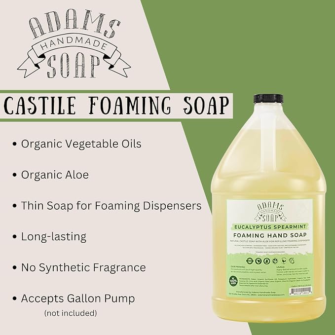 Adams Handmade Soap Liquid Foaming Soap 1 Gal - Image 3