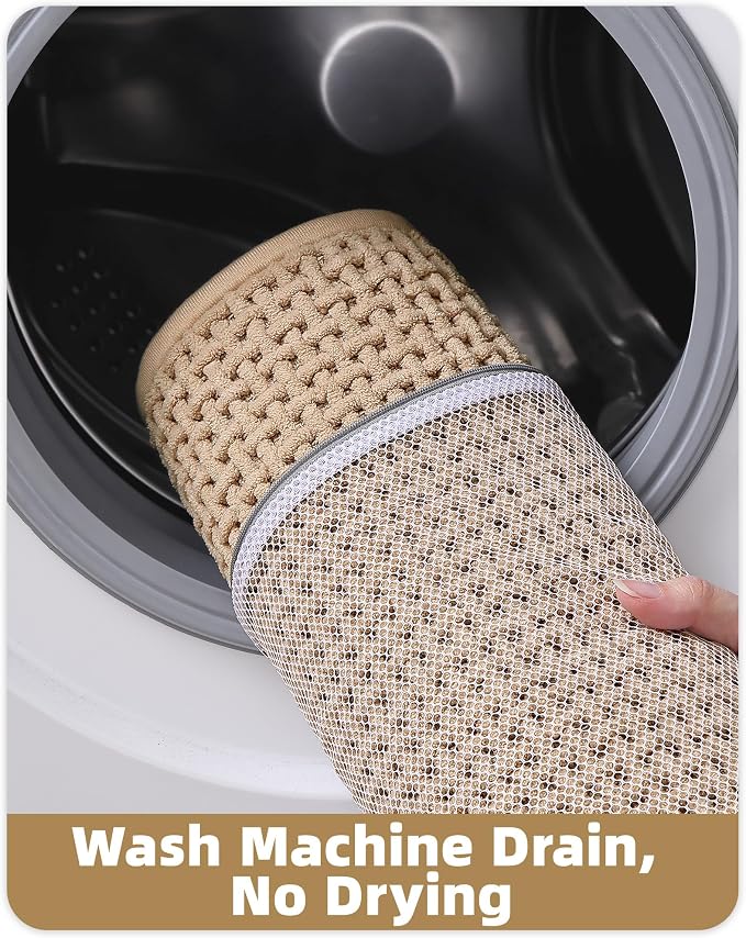 Color&Geometry Rubber Backed Waffle Bath Mat Non Slip Machine Washable Bathroom - Image 6