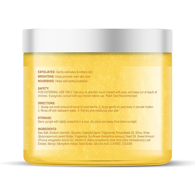 Botanic Hearth Mango Swirl Body Scrub | 8.8 Fl Oz | Exfoliating & Moisturizing - Image 2