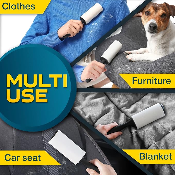 Lint Rollers for Pet Hair, Remover for Couch, Clothes Furniture and Carpet. Dog - Image 3