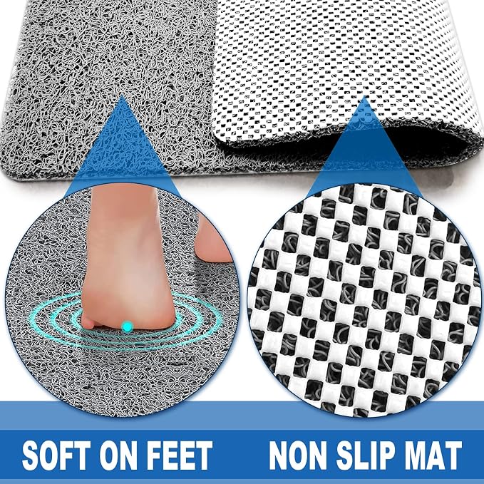 Shower Mats Non Slip for Elderly, 24x47’’Extra Lager Loofah Shower Mat - Image 4