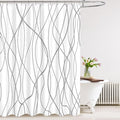 Tititex Morden 140gms Faux Linen Fabric Bath Shower Curtain Set Textured Fabric by Tititex