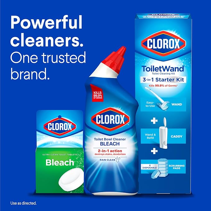 Clorox Toilet Bowl Cleaner Bleach, Rain Clean, 24 Fluid Ounces - Image 7