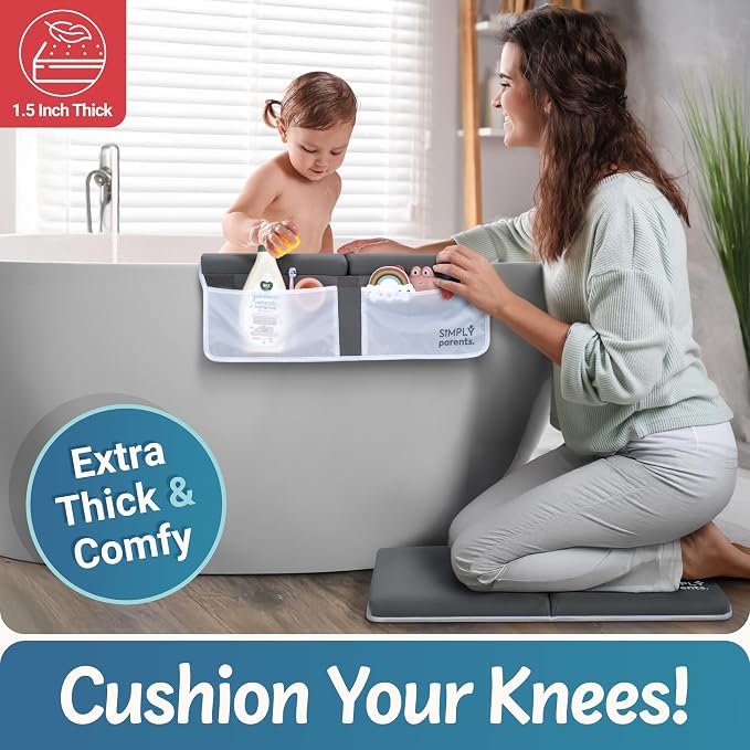 Simply Parents Comfortable Baby Bath Kneeler and Elbow Rest Pad Set - Image 2